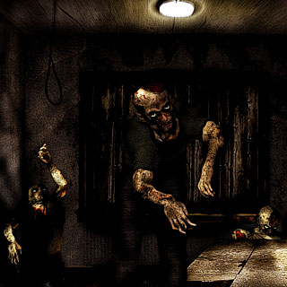 Black Cellar - Death Metal Band Album Artwork with Undead Bloody Zombies