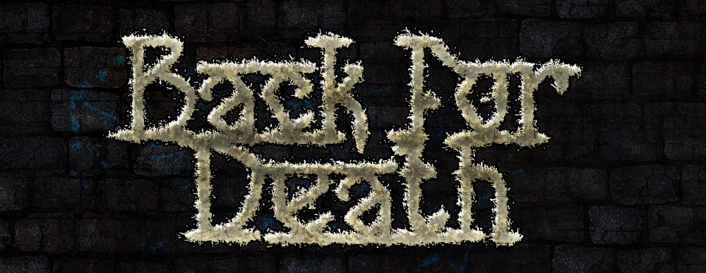 Back For Death Grunge Eroded Metal Font