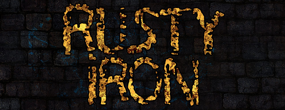 Rusty Iron Eroded Weathered Grunge Font