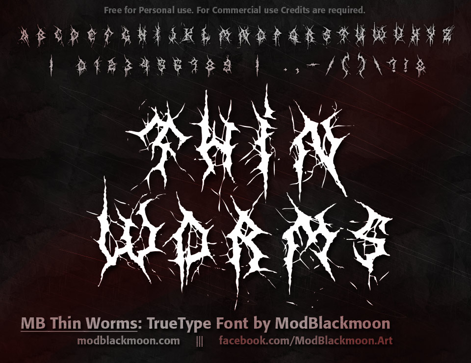 Modblackmoon | Original Demonic Gothic Fonts, Black Metal Fonts, Death Metal Fonts To Generate Band Logo Design