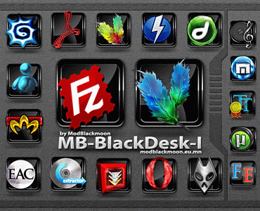 MB Black Desk Иконки программ на рабочий стол