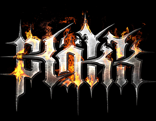 Plakk Logo Design for Estonian Metal Magazine with Steel and Flames