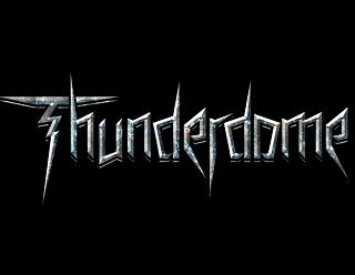 Thrash Metal Logo Design with Electric Lightning Effect and Steel Texture - Thunderdome