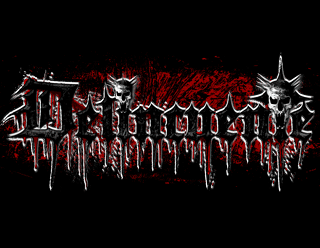 Death Metal Hip Hop Band Logo Design with Black Stone Effect, Skulls and Blood Splatter - Delincuente