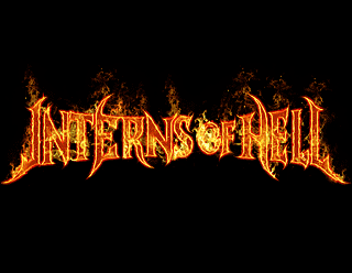 Death Metal Logo Design with Fire and Flames Effect - Interns of Hell