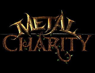 Metalhead Event Logo Design with Wood and Gold Texture - Metal Charity