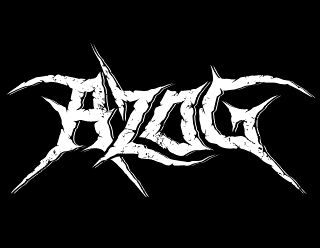 Grunge Cracked Thrash Metal Band Logo Design - Azog