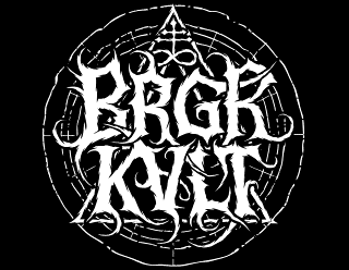 BRGR KVLT Metal Style Restaurant Logo Design Round Sigil