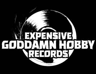 Readable Metal Band Logo Design with Vinyl Illustration - Expensive Goddamn Hobby Records