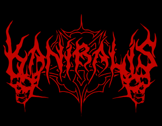 Brutal Metal Band Logo Design with decayed Skulls and Pentagram - Kanibalis