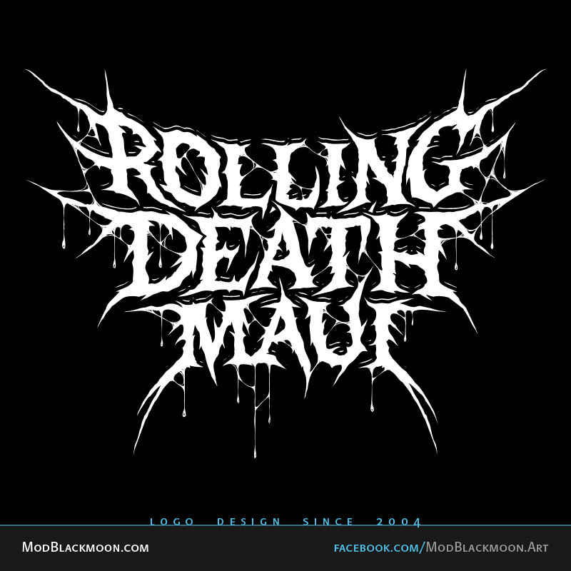 Rolling Death Maui - Brutal Death Metal Band Logo Design