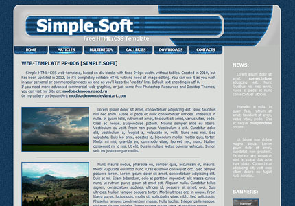 Clean Blue and Grey Tech HTML CSS Template