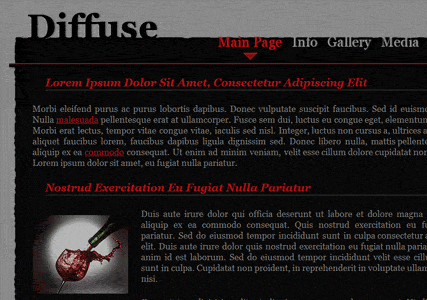 MB Diffuse - Free Simple Black 5 Pages Web-Template