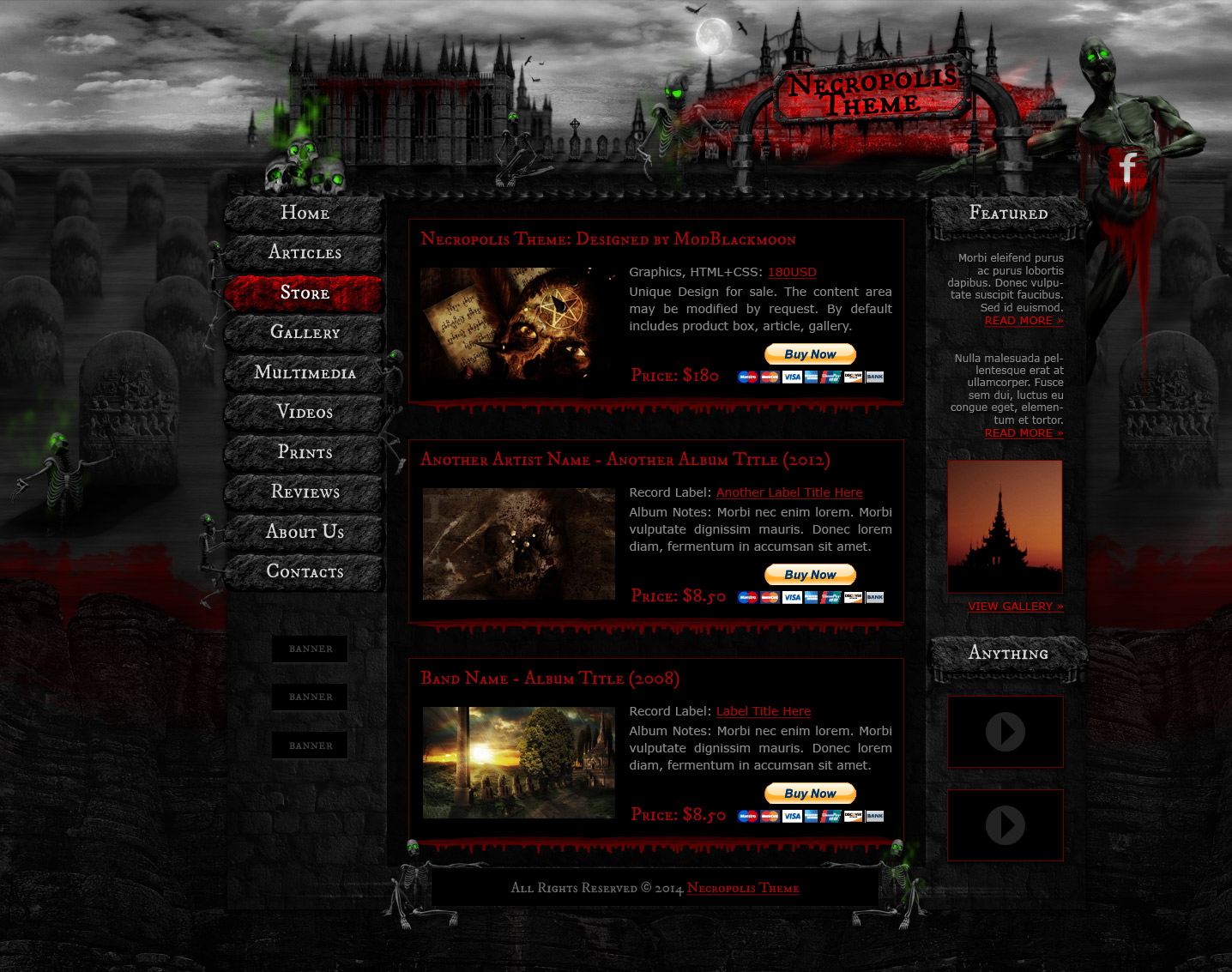 Modblackmoon Unique Dark Grunge Gothic Horror Web Design
