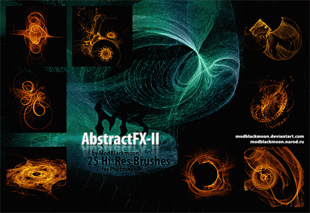 MB-AbstractFX-II Abstract Fractal Photoshop Brushes